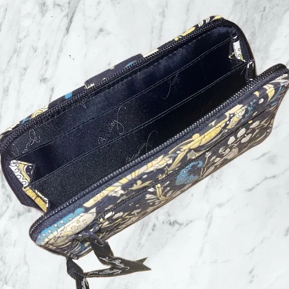 Vera Bradley Navy and Gold Paisley Wallet - Picture 2 of 3